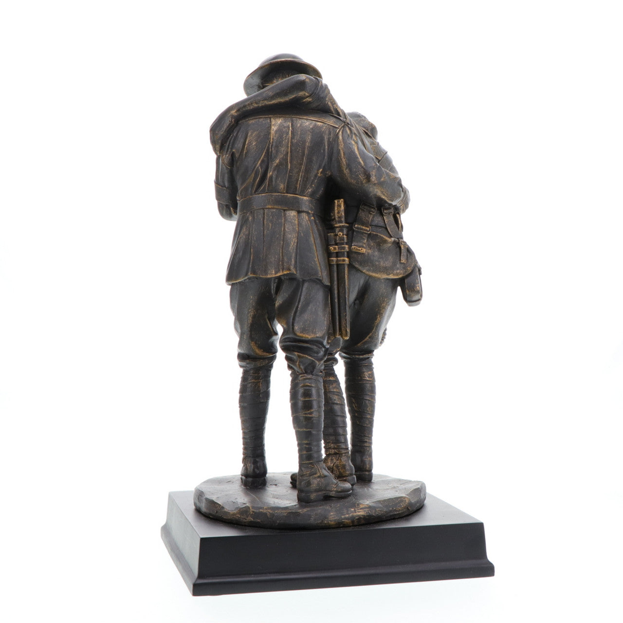 This evocative 300mm tall mounted limited edition cold cast bronze figurine pays tribute to the bravery and sacrifice of the Australian Imperial Force during the Great War 1914-1918. It serves as a poignant reminder of the immense toll the war took on Australia, with over 330,000 soldiers serving overseas and more than 62,000 losing their lives. www.moralepatches.com.au