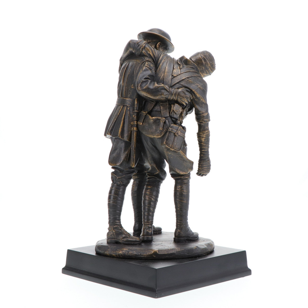 This evocative 300mm tall mounted limited edition cold cast bronze figurine pays tribute to the bravery and sacrifice of the Australian Imperial Force during the Great War 1914-1918. It serves as a poignant reminder of the immense toll the war took on Australia, with over 330,000 soldiers serving overseas and more than 62,000 losing their lives. www.moralepatches.com.au