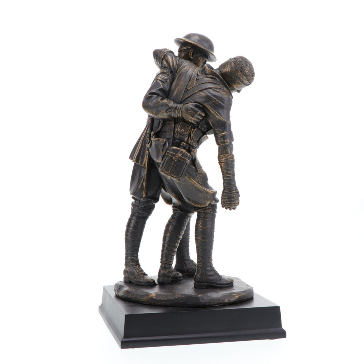 This evocative 300mm tall mounted limited edition cold cast bronze figurine pays tribute to the bravery and sacrifice of the Australian Imperial Force during the Great War 1914-1918. It serves as a poignant reminder of the immense toll the war took on Australia, with over 330,000 soldiers serving overseas and more than 62,000 losing their lives. www.moralepatches.com.au