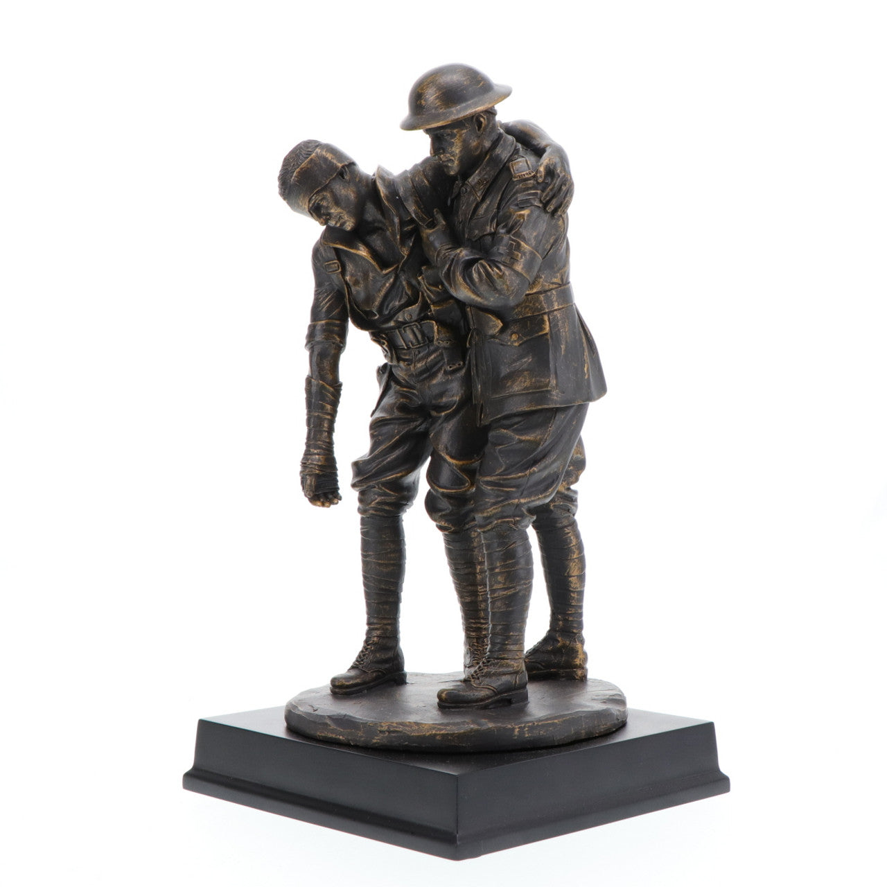 This evocative 300mm tall mounted limited edition cold cast bronze figurine pays tribute to the bravery and sacrifice of the Australian Imperial Force during the Great War 1914-1918. It serves as a poignant reminder of the immense toll the war took on Australia, with over 330,000 soldiers serving overseas and more than 62,000 losing their lives. www.moralepatches.com.au