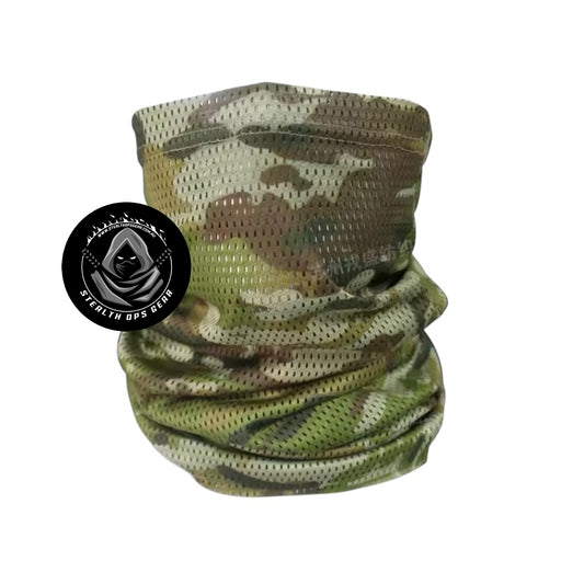 Made of 100% polyester, the AMCU Mesh Polyester Neck Gaiter from Stealth Ops Gear features a two-way elastic design for a snug fit and maximum comfort. www.moralepatches.com.au