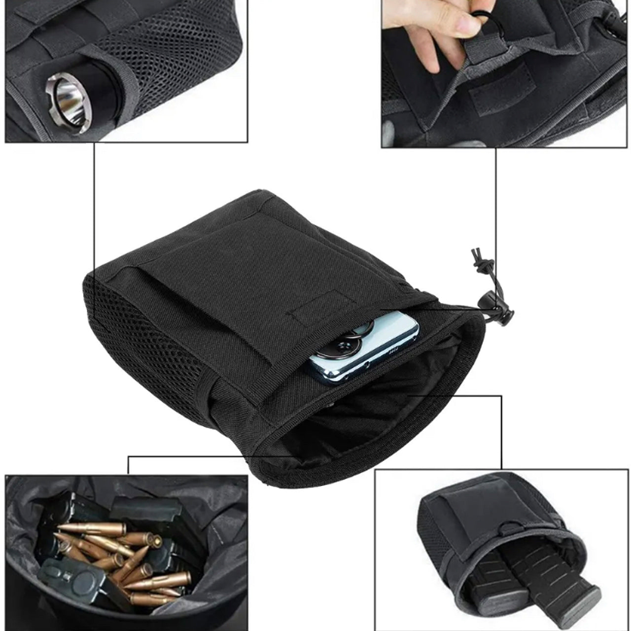 Be prepared when it matters the most with the Deluxe Expandable Dump Pouch Black! This convenient, expandable dump pouch supplies extra storage space in the most intense conditions. www.moralepatches.com.au