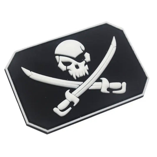 Pirate Skull Swords PVC Patch
