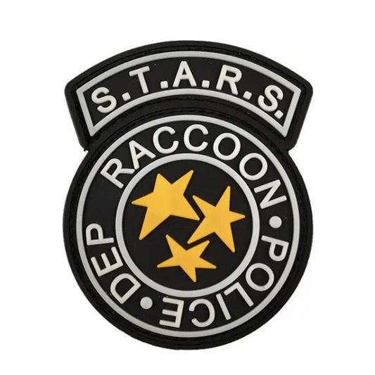 STARS Black PVC Morale Patch, Velcro backed Badge. Great for attaching to your field gear, jackets, shirts, pants, jeans, hats or even create your own patch board. www.moralepatches.com.au