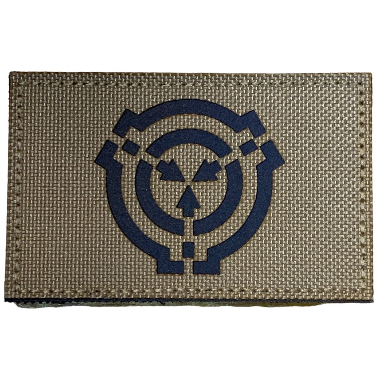 Target Laser Cut Tan Patch Hook & Loop.   Size: 8x5cm  HOOK AND LOOP BACKED PATCH(BOTH PROVIDED) www.moralepatches.com.au