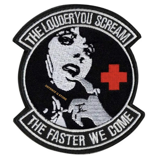 Experience the power of The Louder You Scream Plain Backed Morale Patch, measuring 9x7.5cm! Let your voice be heard with this essential accessory that speaks volumes. www.moralepatches.com.au
