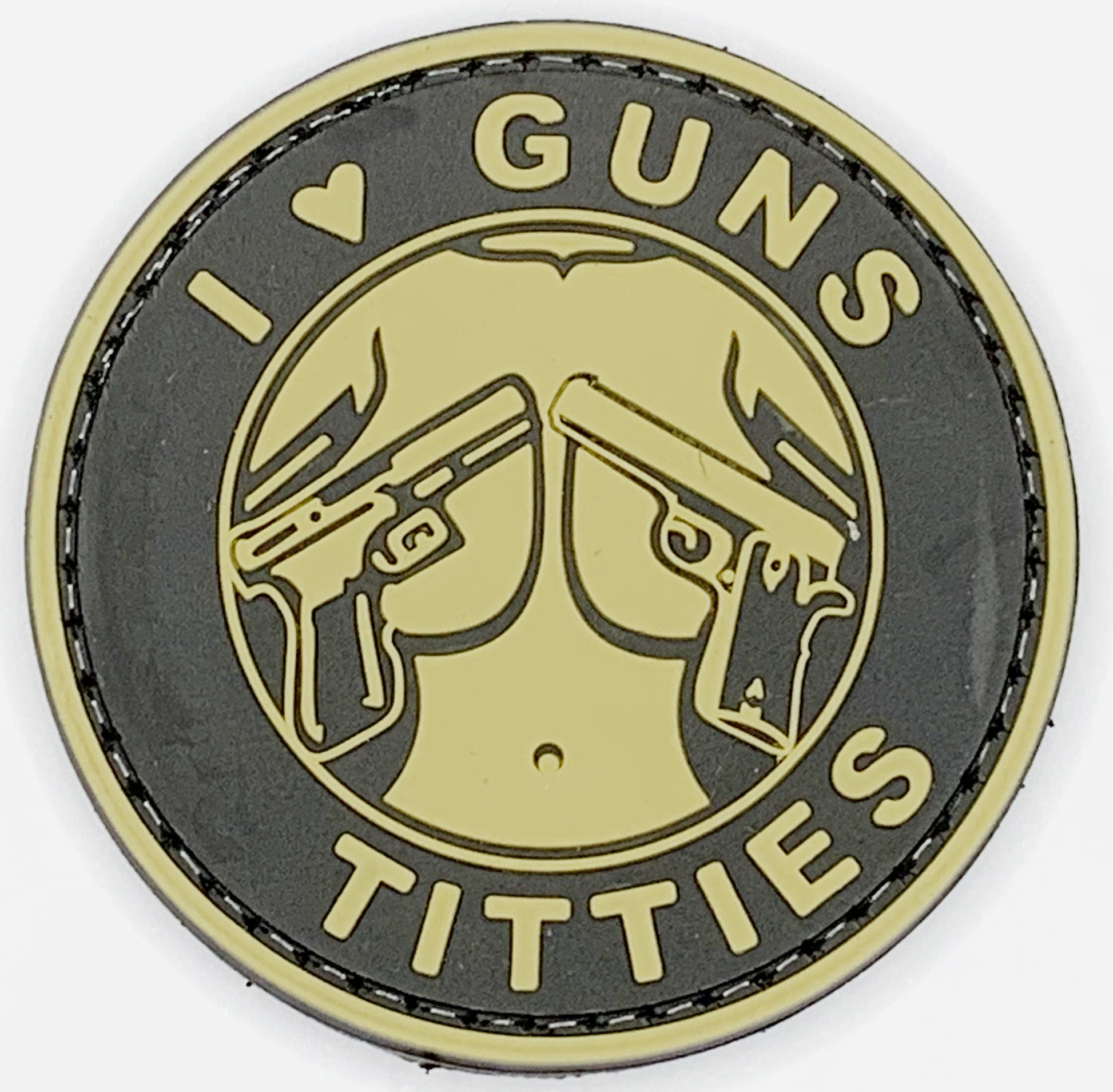 I Love Guns And Titties PVC