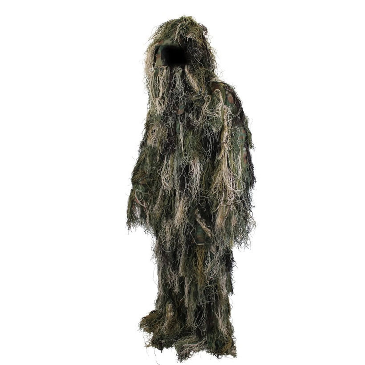 Ghillie suits are a full body camouflage solution for blending in with the natural environment in the field or out hunting.  Ghillie suits are used by snipers but in the civilian environment used by hunters, paintballers and gel blaster players.  Also a great item to have for your bug out bag for preppers, if anything goes wrong you can throw on this suit and hide out in nature.  Included:  1x Jacket  1x Pants  1x Hood  1x Gun Wrap  1x Carry Bag