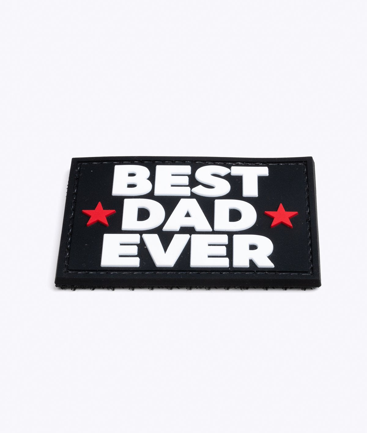 Best Dad Ever PVC Patch Black and White