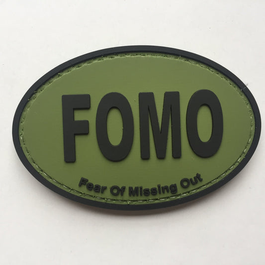 FOMO -Fear of Missing Out PVC Patch Various Colours