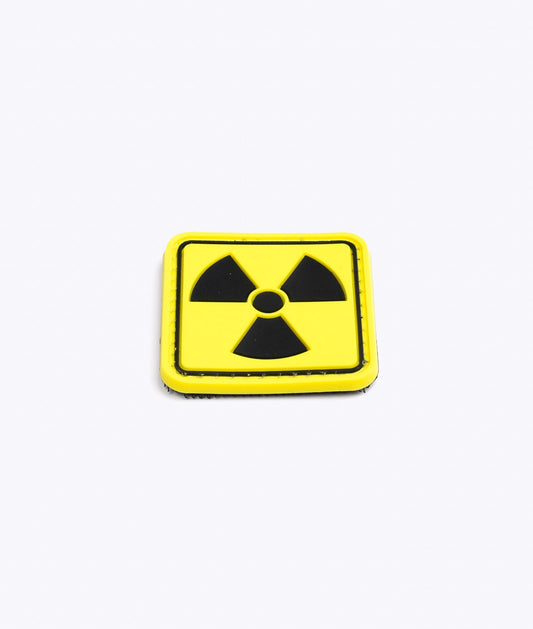 Square Radioactive PVC Patch, Velcro backed Badge. Great for attaching to your field gear, jackets, shirts, pants, jeans, hats or even create your own patch board.  Size: 4.2x4.2cm