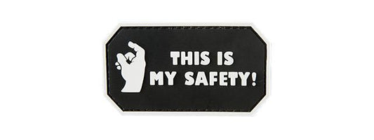 This is My Safety PVC Patch, Velcro backed Badge. Great for attaching to your field gear, jackets, shirts, pants, jeans, hats or even create your own patch board.  Size: 7.5x4.2cm