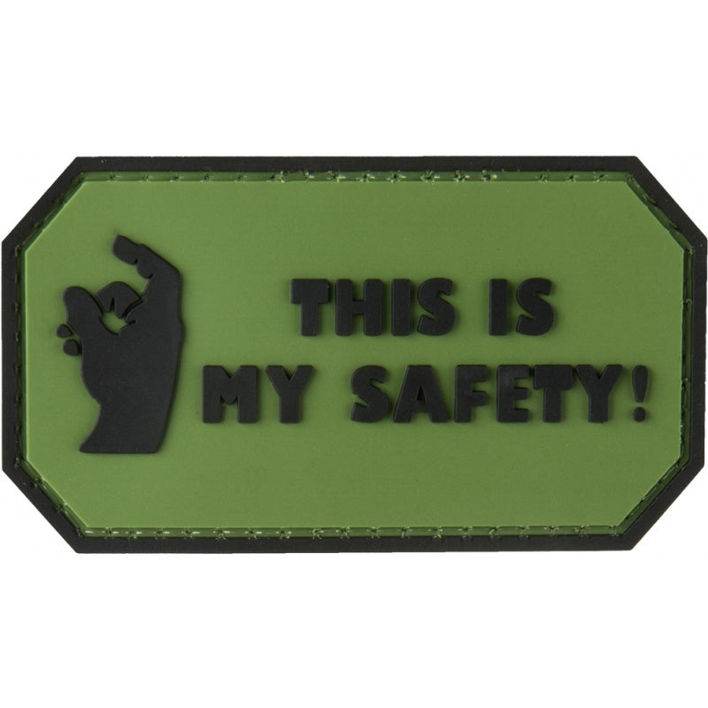 This is My Safety PVC Patch, Velcro backed Badge. Great for attaching to your field gear, jackets, shirts, pants, jeans, hats or even create your own patch board.  Size: 7.5x4.2cm