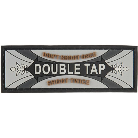 Double Tap Don't Shoot Once Shoot Twice PVC Patch Various Colours