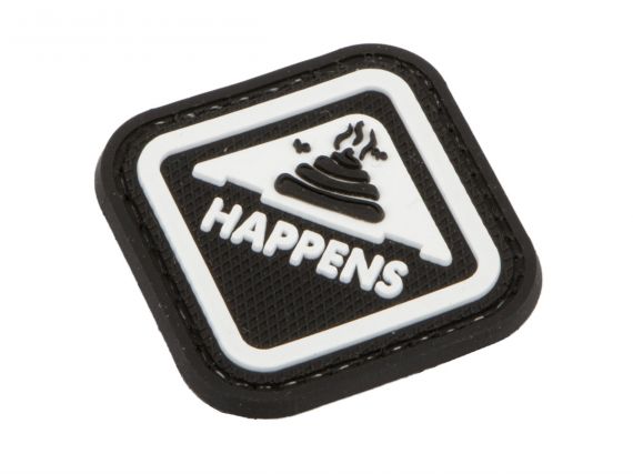 Shit Happens PVC Patch, Velcro backed Badge. Great for attaching to your field gear, jackets, shirts, pants, jeans, hats or even create your own patch board.  Size: 4.2x4.2cm