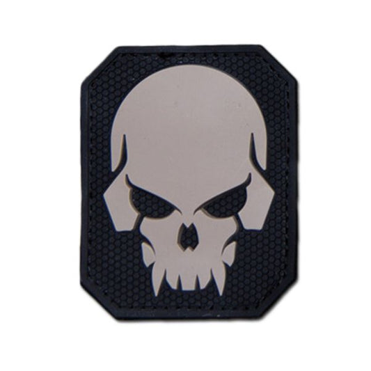 Large Pirate Skull PVC Patch, Velcro backed Badge. Great for attaching to your field gear, jackets, shirts, pants, jeans, hats or even create your own patch board.  Size: 7.5x6.1cm