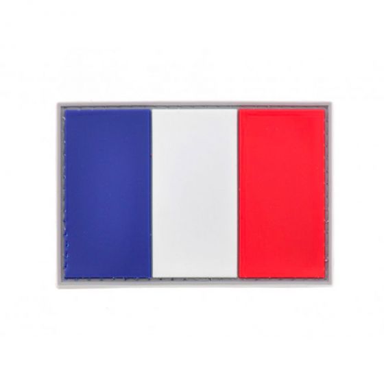  French Flag PVC Patch Full Colour, Velcro backed Badge. Great for attaching to your field gear, jackets, shirts, pants, jeans, hats or even create your own patch board.  Size: 7.5x5cm