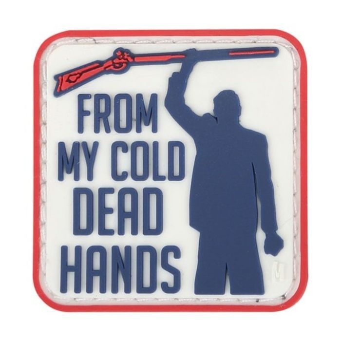 From my Cold Dead Hands PVC Patch, Velcro backed Badge. Great for attaching to your field gear, jackets, shirts, pants, jeans, hats or even create your own patch board.  Size: 3.8x3.7cm