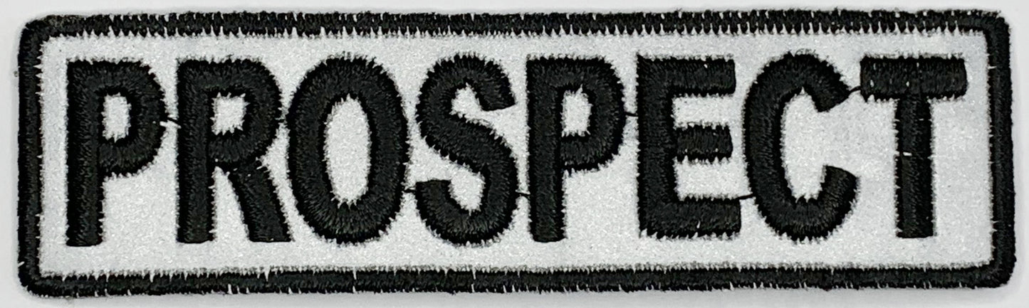 Prospect Iron On Patch. Great for attaching to your jackets, shirts, pants, jeans, hats.  Size: 8.89x2.54cm