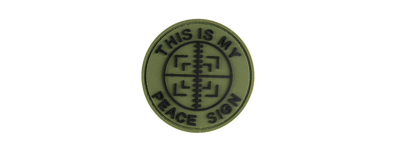 This is my Peace Sign PVC Patch, Velcro backed Badge. Great for attaching to your field gear, jackets, shirts, pants, jeans, hats or even create your own patch board.  Size: 6cm