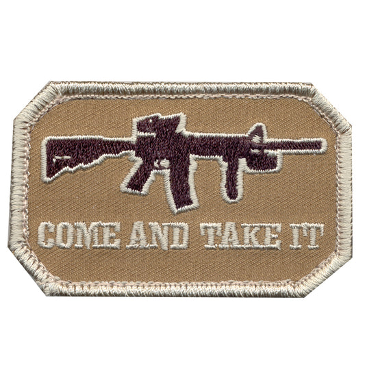 Come and Take It Patch with hook backing pairs perfectly with any of our hook & loop accessories including our Special Ops Jacket and or Tactical Vests.  SIZE: 7.7x4.5CM www.moralepatches.com.au