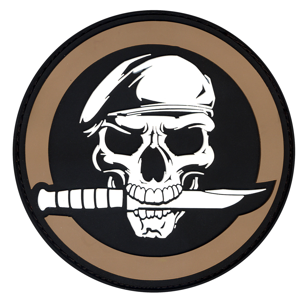 Skull and Knife Patch is a military-inspired morale patch  Military Skull And Knife Design PVC Rubberized Material Measures 2.75" Round And Features Hook And Loop Field On Back moralepatches.com.au will try and bring you the largest range of morale patch products available on the market in Australia over the next couple years.  To support us in this journey, please simply buy a patch and thank you so much for your support.