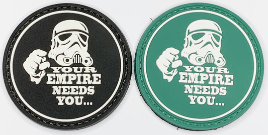 Your Empire Needs You... PVC Patch, Velcro backed Badge. Great for attaching to your field gear, jackets, shirts, pants, jeans, hats or even create your own patch board.  Size: 6cm  moralepatches.com.au