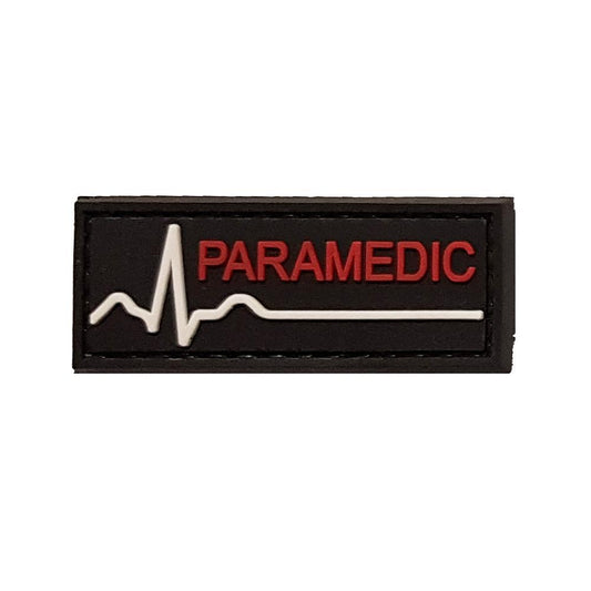 Small Paramedic PVC Patch, Velcro backed Badge. Great for attaching to your field gear, jackets, shirts, pants, jeans, hats or even create your own patch board.  Size: 5x2cm