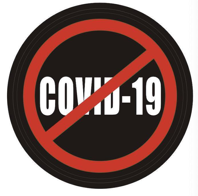 Stop COVID-19 PVC Patch Black, Velcro backed Badge. Great for attaching to your field gear, jackets, shirts, pants, jeans, hats or even create your own patch board.  Size: 6cm