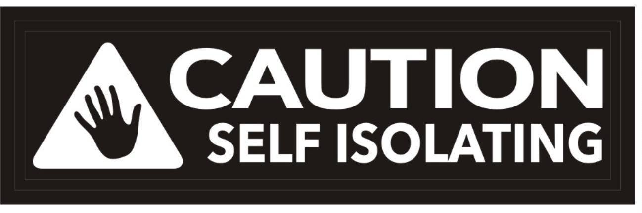 Caution Self Isolating PVC Patch