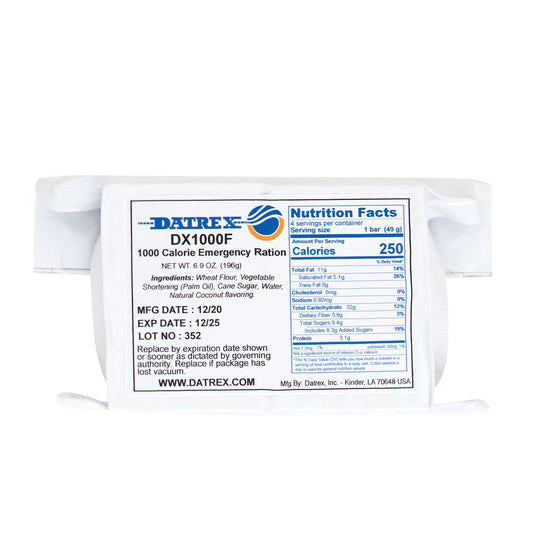 Datrex Aviation 1,000 Cal Emergency Food Ration