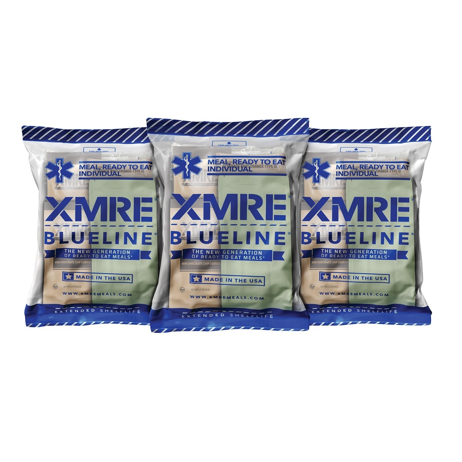 XMRE Blue Line Meals provide 800 – 1,200 calories of high-quality shelf-stable (36 months) food portions that are perfect for preppers, survivalists, camping enthusiasts, and more.