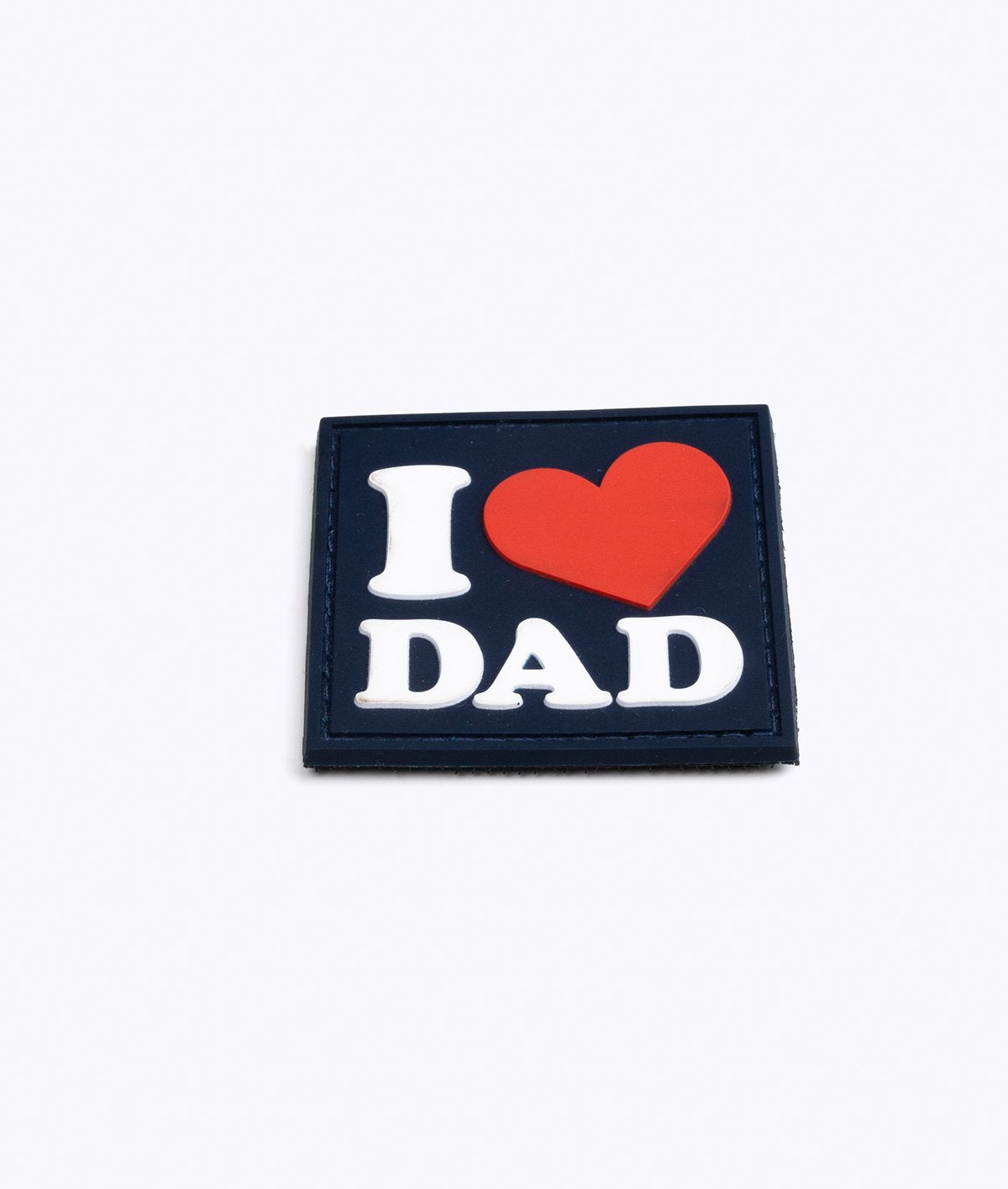 I Love Dad PVC Patch Black and Grey, Velcro backed Badge. Great for attaching to your field gear, jackets, shirts, pants, jeans, hats or even create your own patch board.  Size: 5x5cm