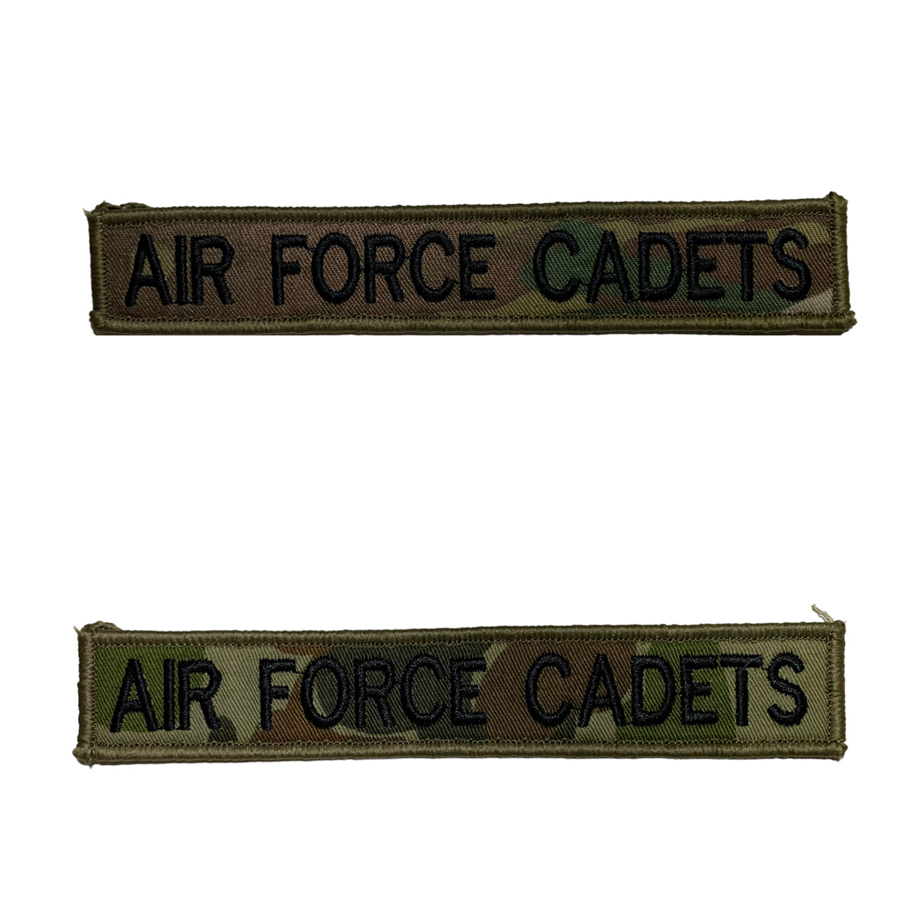 Air Force Cadets Patch, size is 2.5cm x 15cm, lettering is 1.5cm in height.  All embroidery is done in upper case letters only as a FYI.  These are great for cadets or even survivalists who love their patches on uniforms.  Don't forget you can even add the velcro backing and use them on your field gear or even dog vests.  Made on the Gold Coast, please support Australian made www.moralepatches.com.au