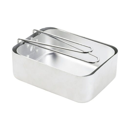 This Dixie Mess Kit features a 2 piece, aluminium fold up mess set that's perfect for military use and used extensively by cadets in the field.  Great little kit to take camping, hiking and on most outdoor adventures  Made from high quality materials  Dimensions:  Large 18x13.5x6cm  Small 16x13x6cm