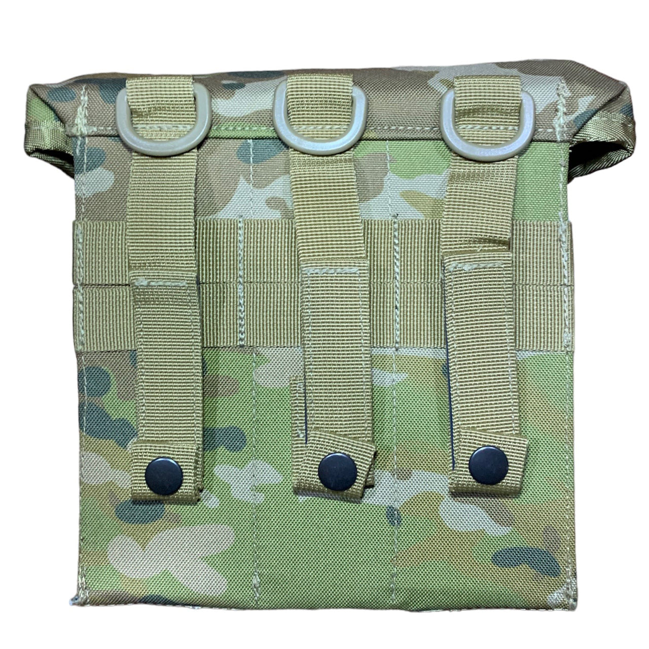 Minimi Pouch AMC MOLLE fittings Top loading pouch Nylon webbing 900D fabric 2 coats PU coating Military specifications Nylon buckles Dimensions: 20x20x7cm www.moralepatches.com.au