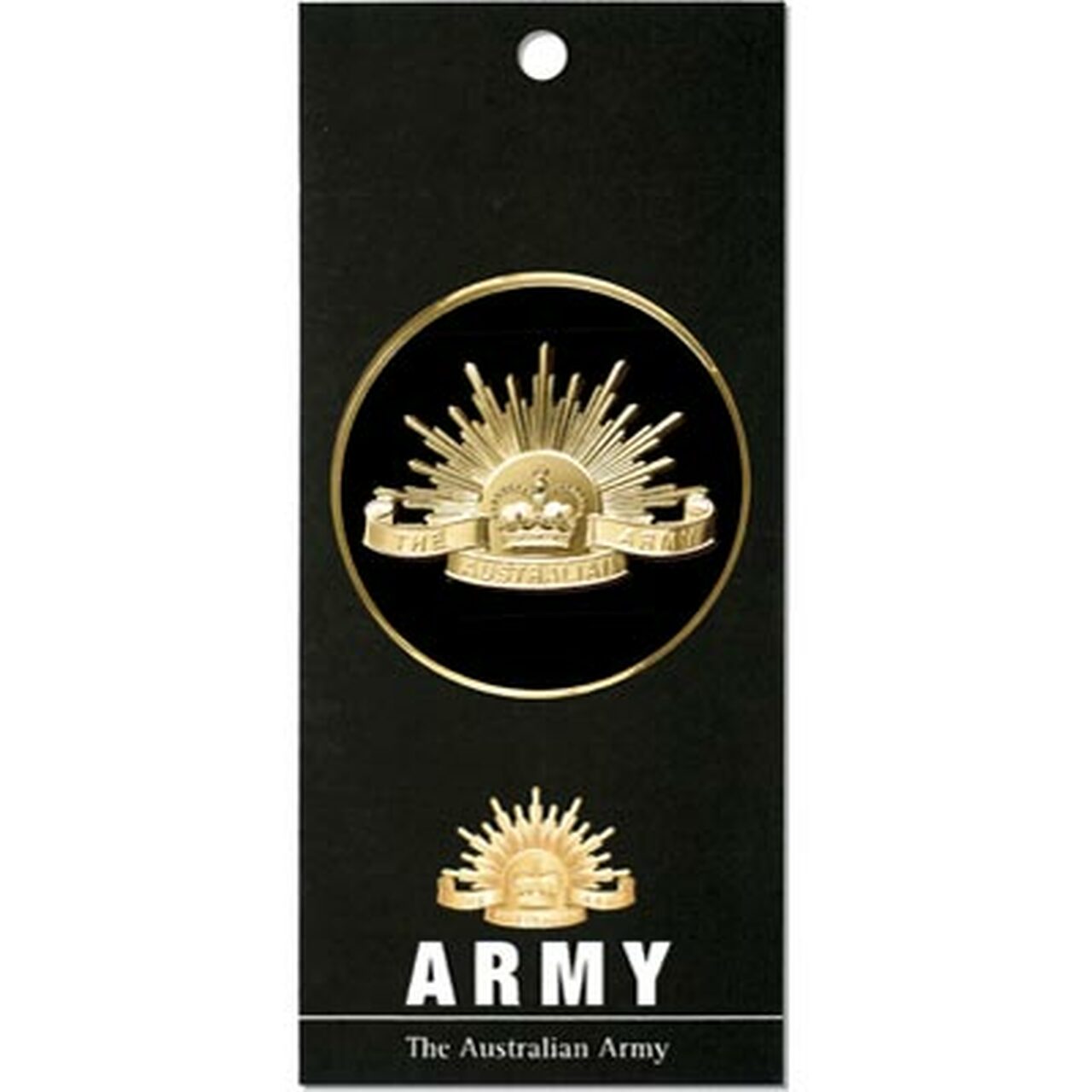 Army medallion  Displayed on a presentation card. This spectacular 48mm full colour enamel medallion will start conversations wherever you show it or hand it out.