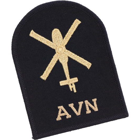 Perfectly sized, this Aviation Support Badge has embroidered details ready for wear  Specifications:  Material: Embroidered details Colour: Black, gold