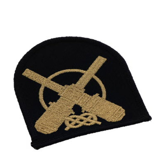 Perfectly sized, this Boatswains Mate Badge has embroidered details ready for wear  Specifications:      Material: Embroidered details     Colour: Black, gold     Size: Standard