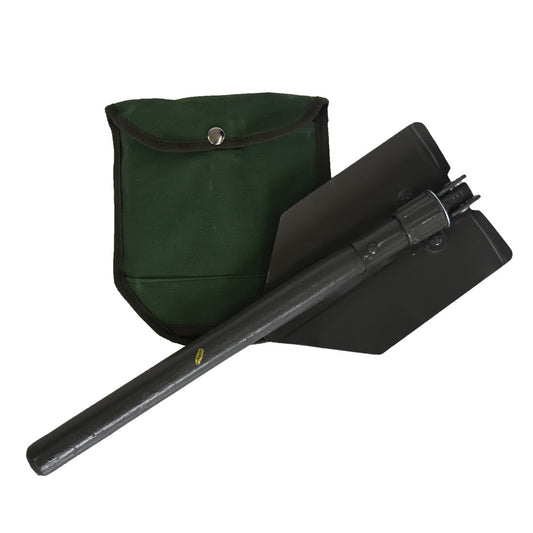 Army style folding camp shovel with wooden handle. (Cover not included)  Can be used extended or at 90 degrees.  Colour: Olive www.moralepatches.com.au