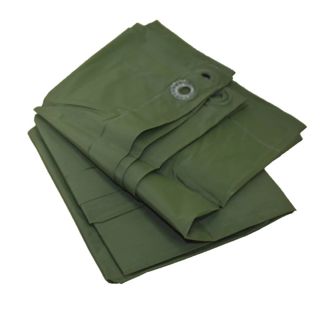 This 100% waterproof vinyl ground sheet will shield you and your equipment from the natural elements.  Use for camping, hiking, military, cadets, scouts and general outdoor activities, this ground sheet will do the job that is needed.
