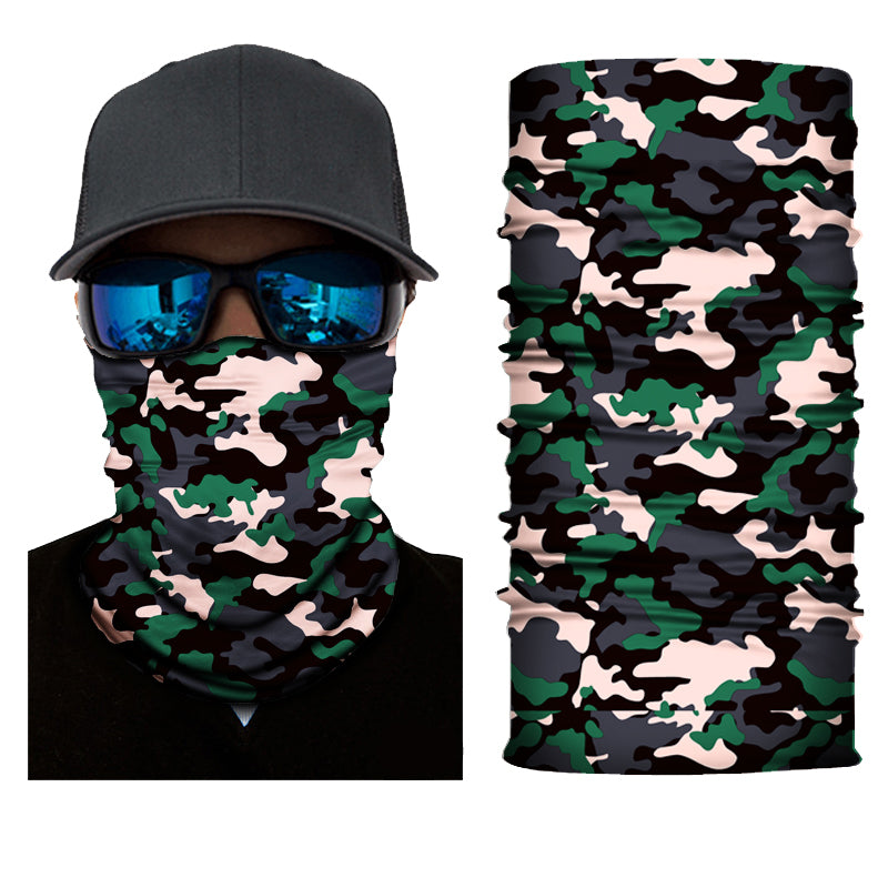 Fitted Rubble Camo Face Bandana or Neck Gaiter. They are made from Microfiber Polyester which makes them very lightweight and very comfortable to wear. Because the material is so thin, it is very easy to breathe when you use as face cover.