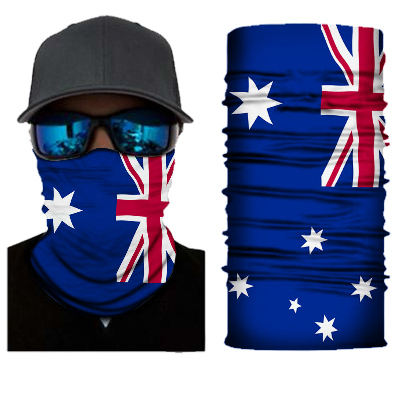 AUSTRALIAN FLAG Fitted Neck Gaiter