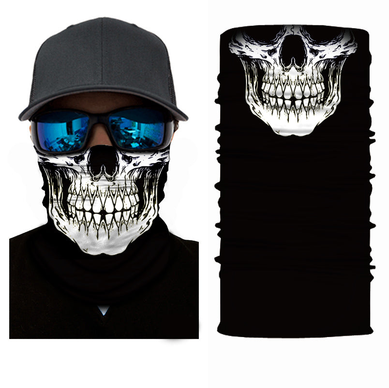 Fitted Skull Bones Face Bandana or Neck Gaiter. They are made from Microfiber Polyester which makes them very lightweight and very comfortable to wear. Because the material is so thin, it is very easy to breathe when you use as face cover.