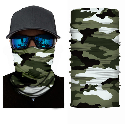 Fitted Tree Line Camo Face Bandana or Neck Gaiter. They are made from Microfiber Polyester which makes them very lightweight and very comfortable to wear. Because the material is so thin, it is very easy to breathe when you use as face cover.