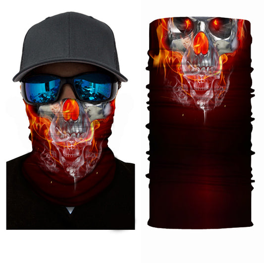 Flaming Head Fitted Neck Gaiter