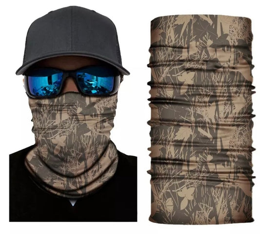 Brown foliage Fitted Neck Gaiter