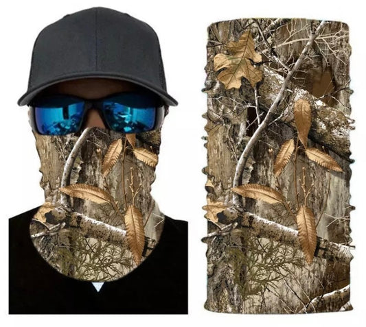 Fitted Tree foliage Face Bandana or Neck Gaiter. They are made from Microfiber Polyester which makes them very lightweight and very comfortable to wear. Because the material is so thin, it is very easy to breathe when you use as face cover.