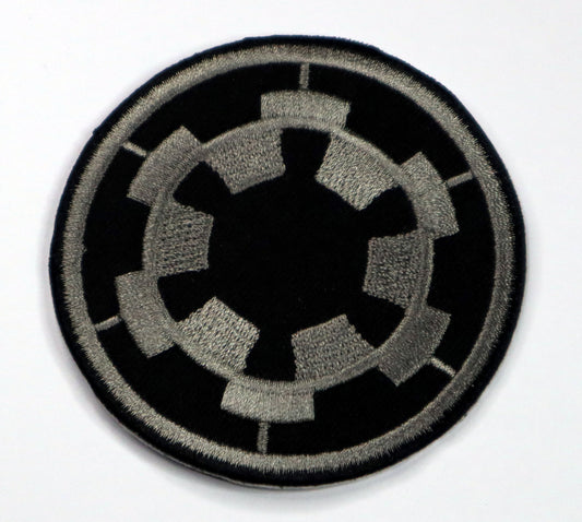 Galactic Empire logo Iron On Patch. Great for attaching to your jackets, shirts, pants, jeans, hats.  Size: 7.3cm