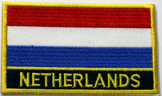 Netherlands Flag Iron On Patch. Great for attaching to your jackets, shirts, pants, jeans, hats.  Size: 8x5cm